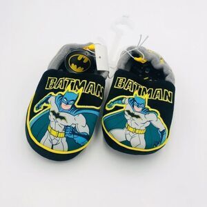 Brand New Batman Boys Push On Slippers For Toddler Size Small 5/6 and Size 11/12